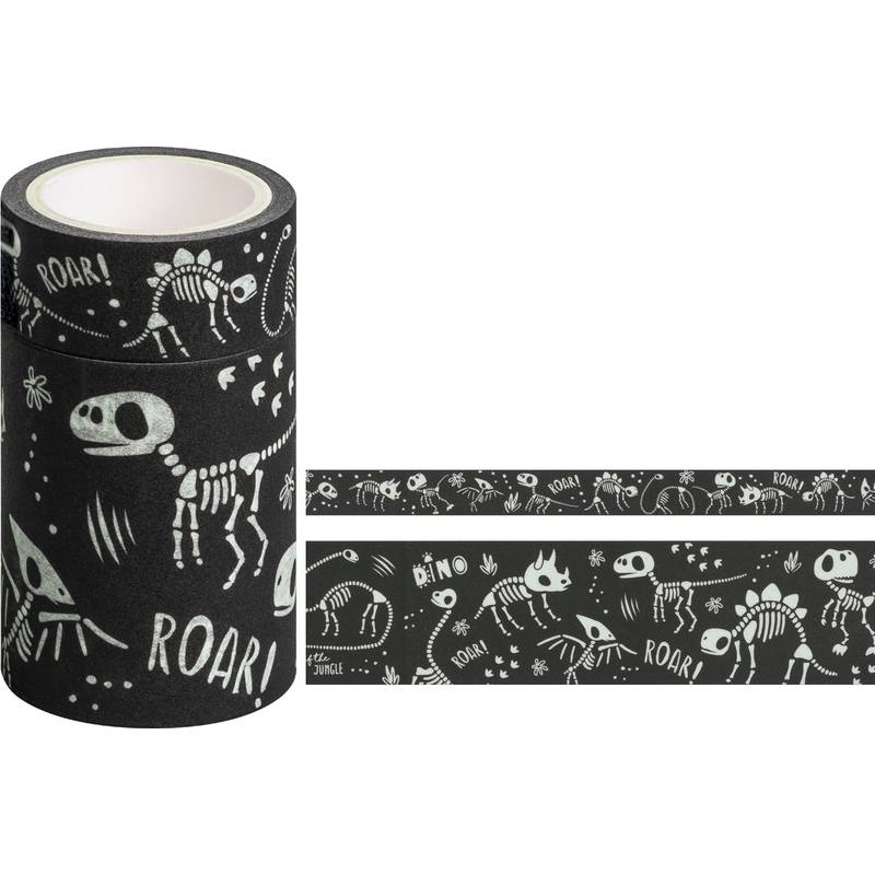 HEYDA Deko-Klebeband Glow in the dark "Dinos"