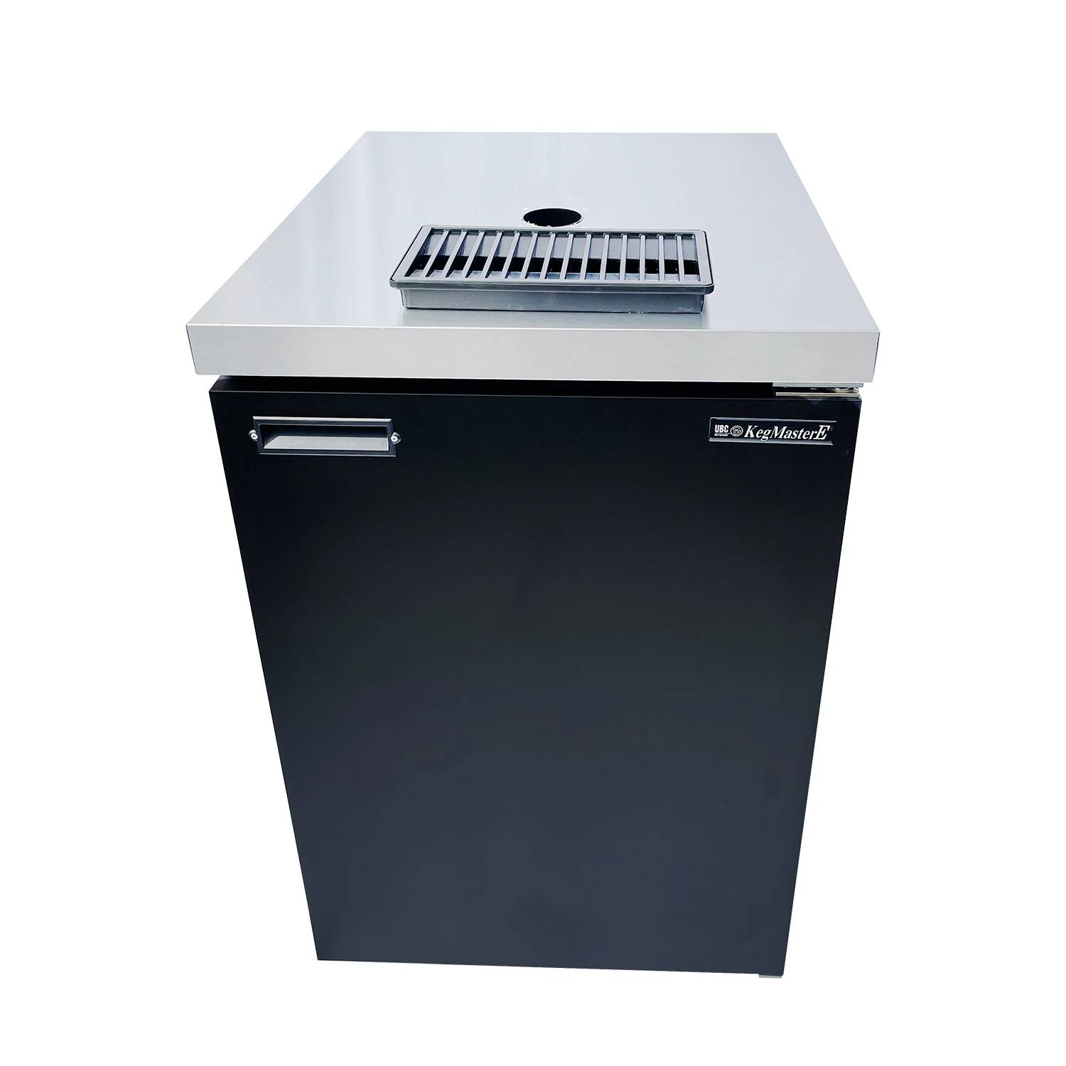 Fassbierkühlschrank Komplett-Set | 50L Bierzapfanlage mit Schanksäule & Kompensatorhahn, Zapfkopf: Korb