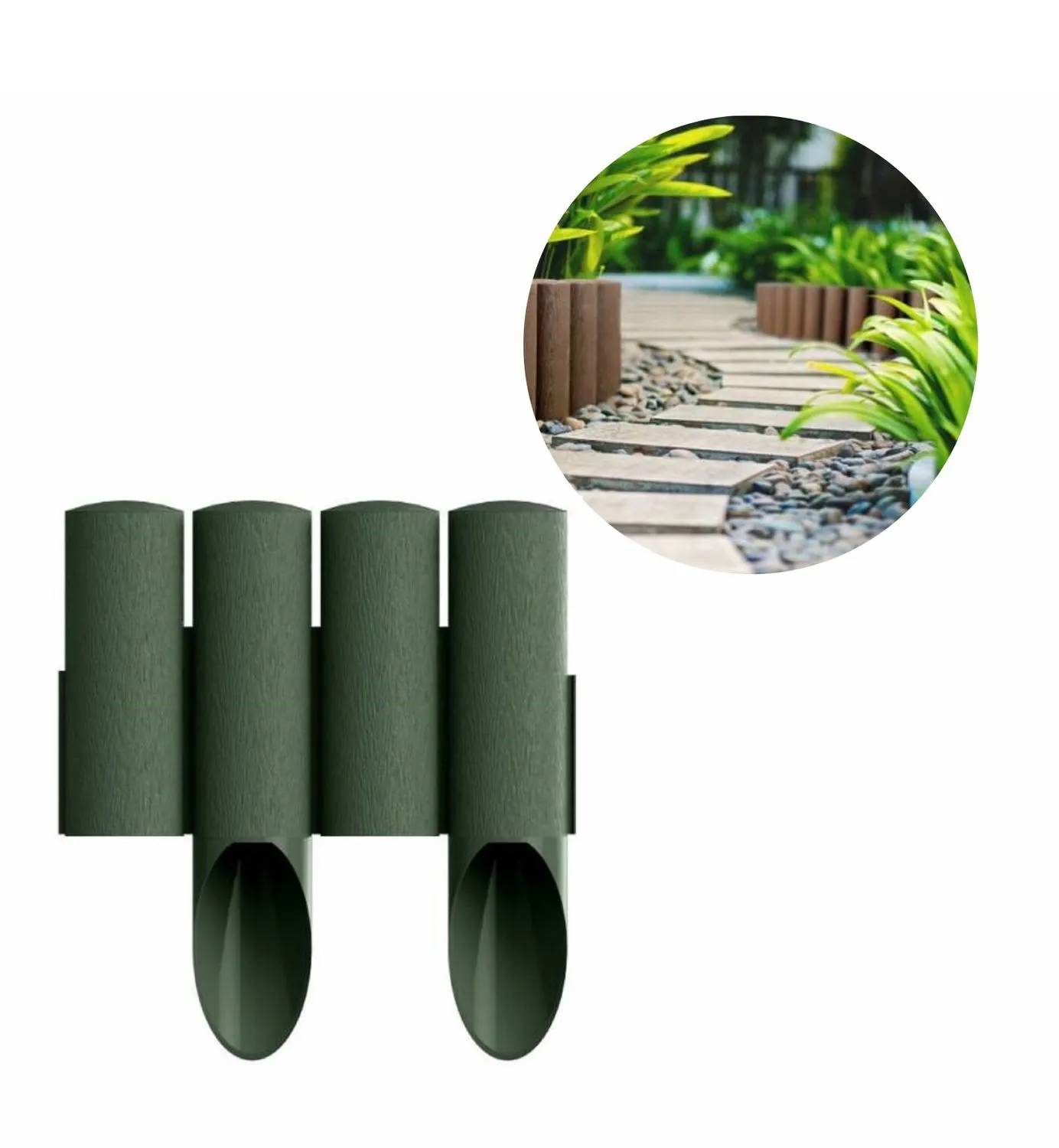 Palisaden aus Kunststoff grun 23cm x 25.5 cm | Rasenkanten | Beeteinfassung | Beetumrandung | Beetbegrenzungen