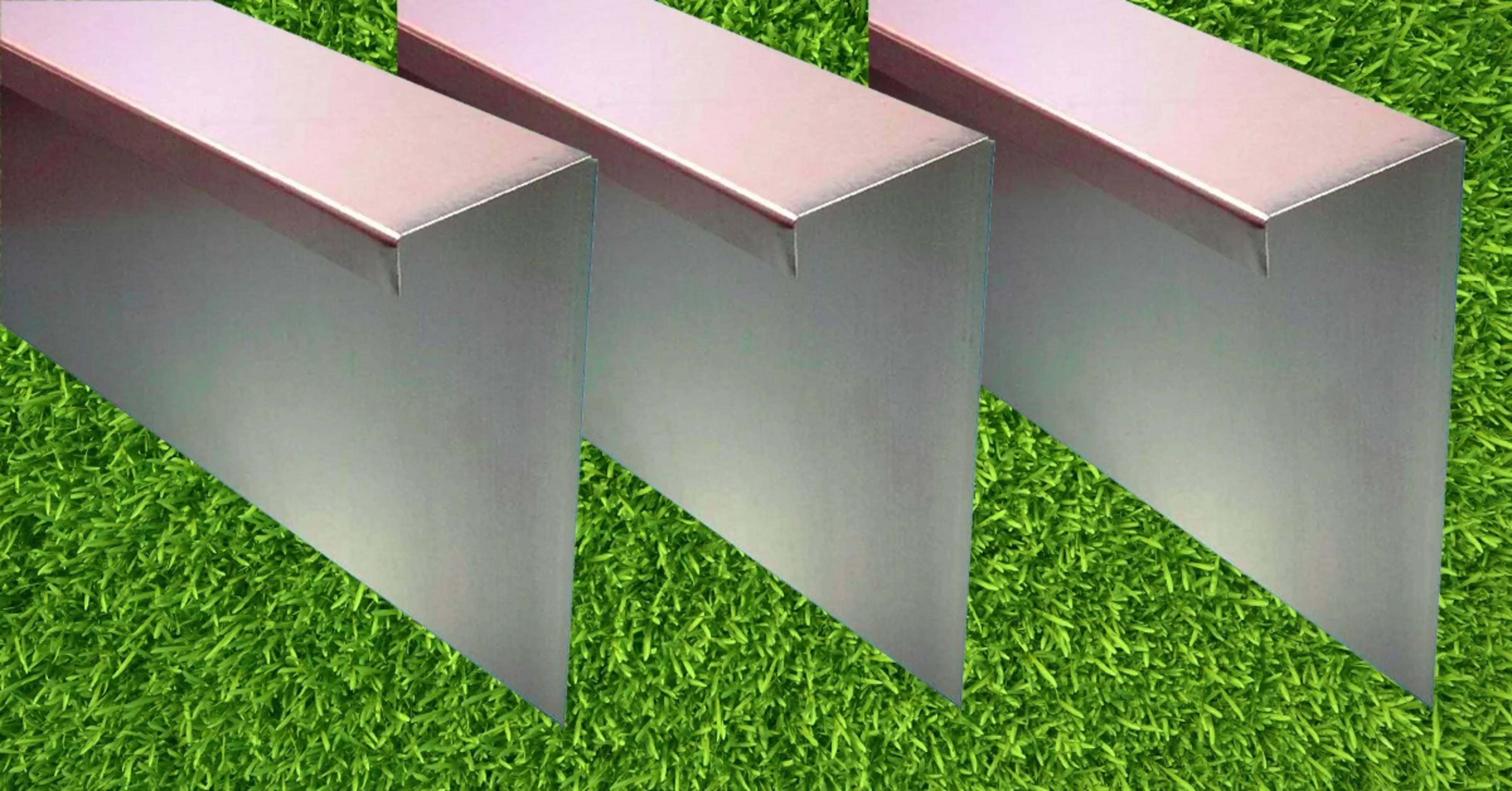 Schneckenzaun aus verzinktem Stahlblech 25 x 100cm | Schneckenblech | Schneckenschutz | Schneckenabwehr