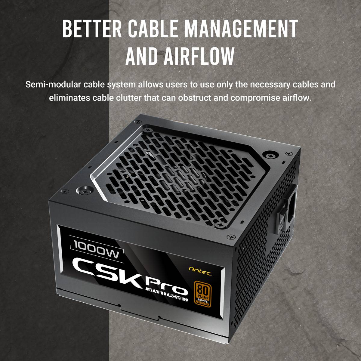 „Besseres Kabelmanagement und Luftstrom