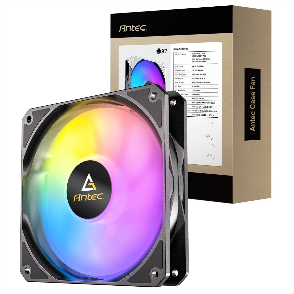 ANTEC P12R PWM ARGB REVERSE Fan PC Gehäuselüfter, schwarz