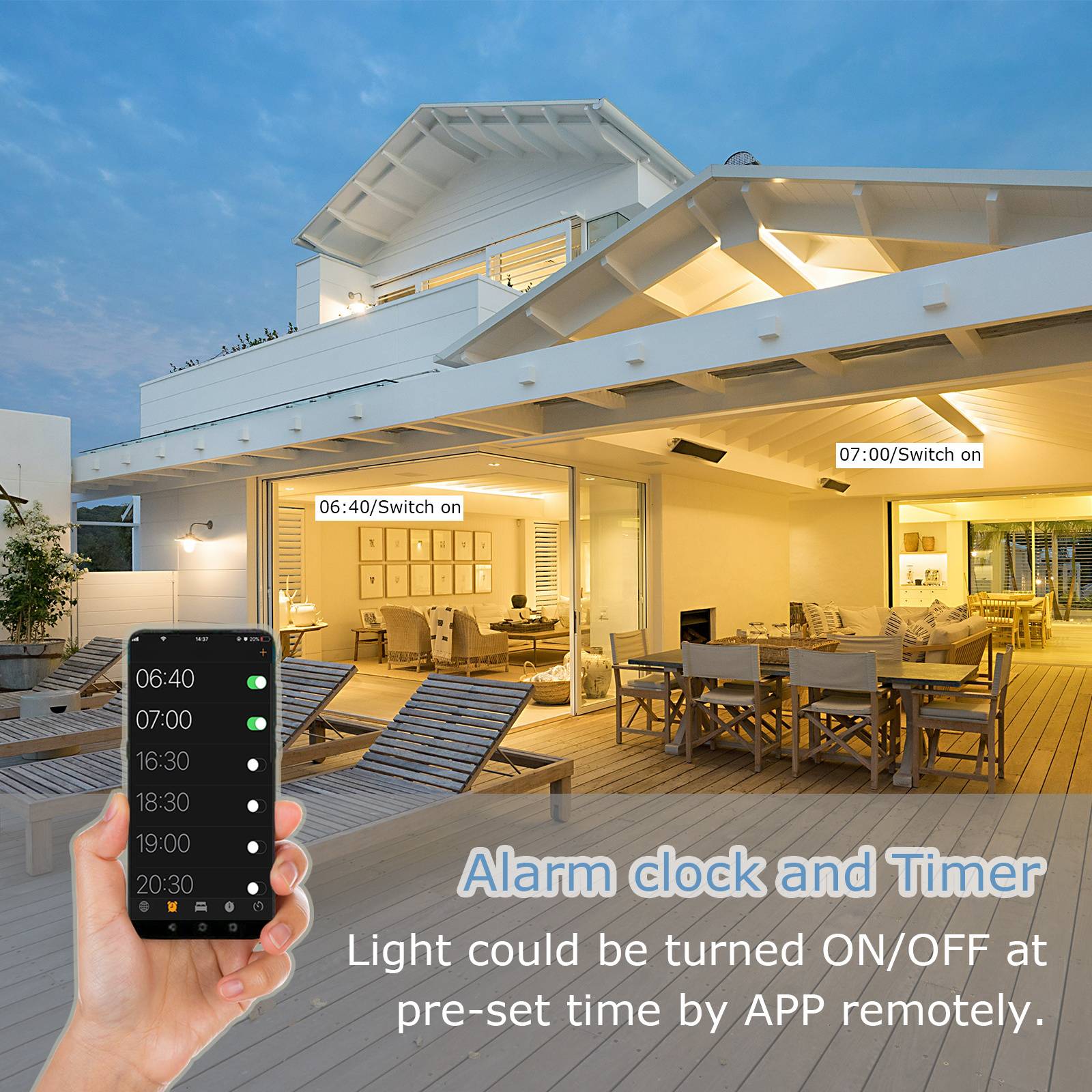 36W LED-Deckenleuchte dimmbar mit Bluetooth-Lautsprecher und App-Steuerung, RGB-Farbwechsel, Sternenhimmel-Effekt, flaches Design, Fernbedienung