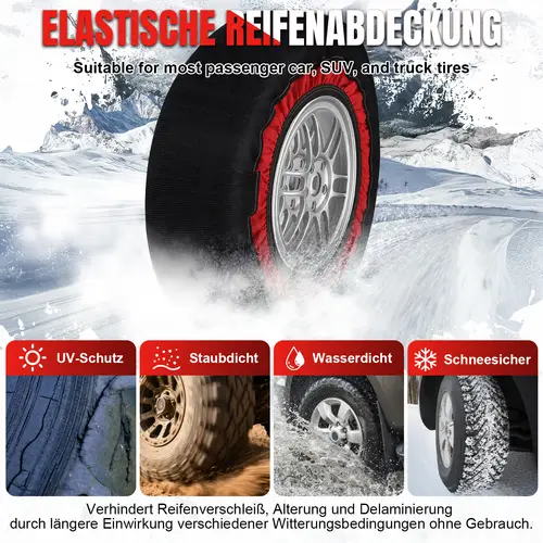 2tlg Auto Schneesocken Textil Schneeketten rutschfeste Snowsocks geeignet für Reifen größe L 2tlg Auto Schneesocken Textil Schneeketten rutschfeste Snowsocks geeignet für Reifen größe L