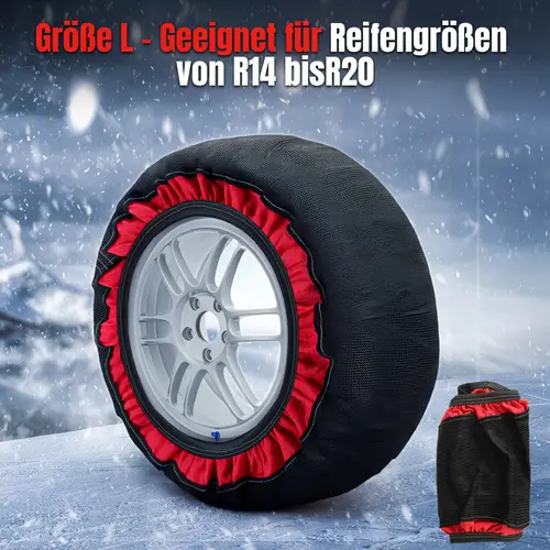 2tlg Auto Schneesocken Textil Schneeketten rutschfeste Snowsocks geeignet für Reifen größe L 2tlg Auto Schneesocken Textil Schneeketten rutschfeste Snowsocks geeignet für Reifen größe L