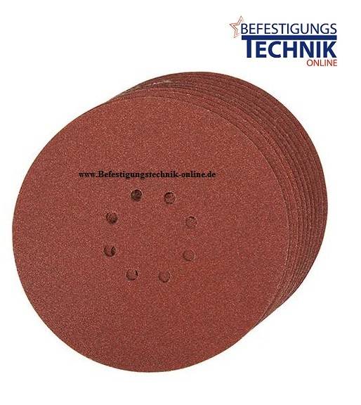 Klett Fix Schleifscheiben Schleifpapier gelocht Ø 225 mm 10er-Pckg. 80er Körnung