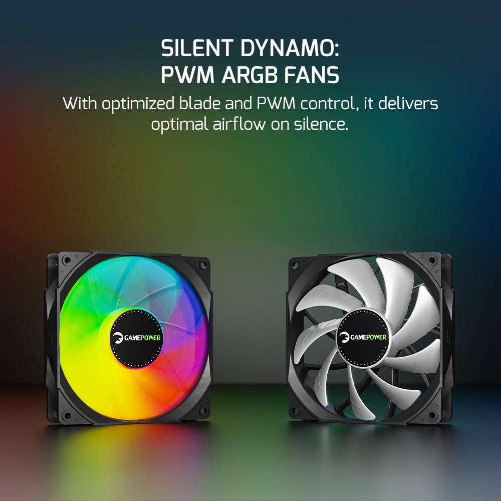 GAMEPOWER Skadi V2 PC Wasserkühlung 360mm aio Flüssigkeitskühler 3x ARGB Hydraulisch PWM Lüfter