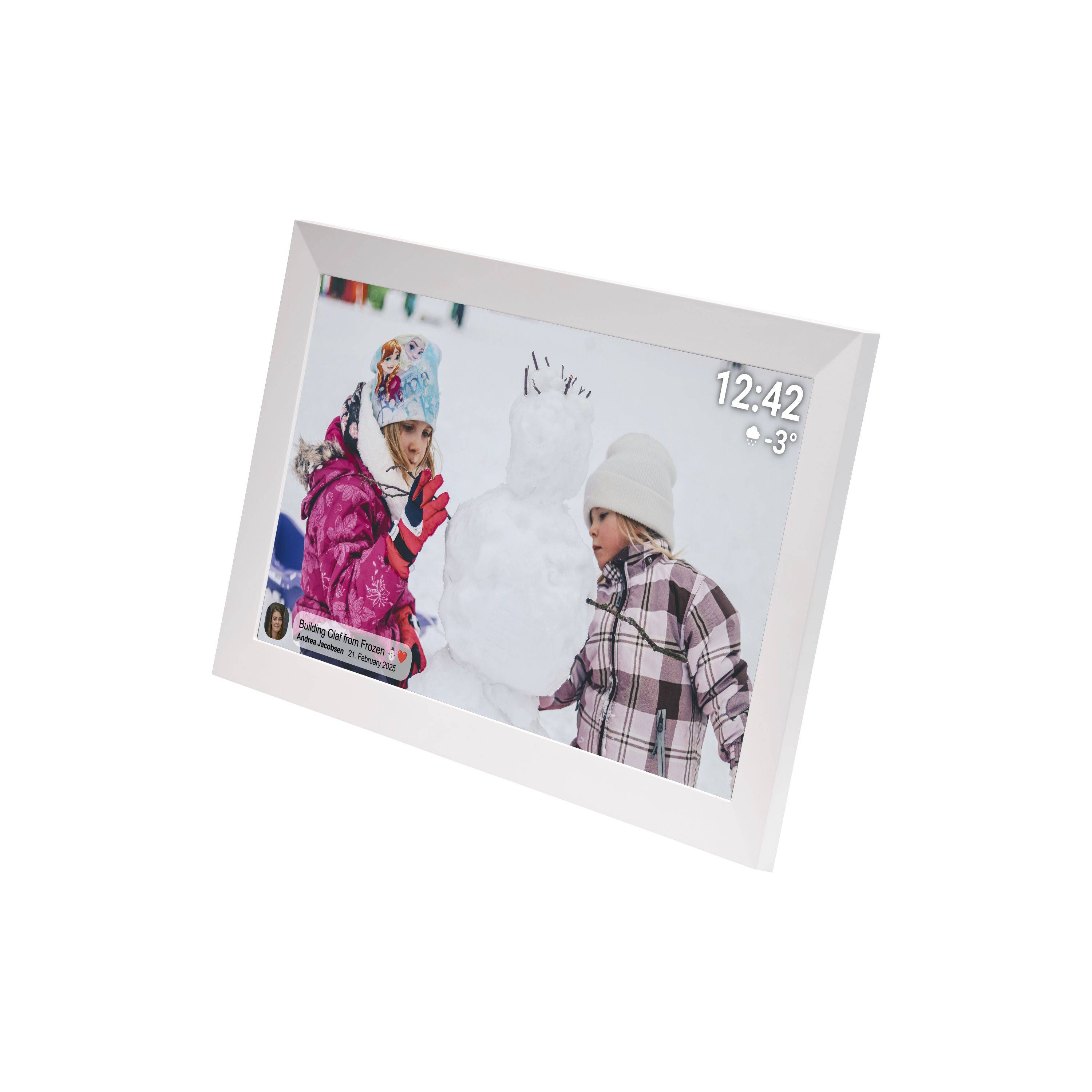 Denver PFF-1504W Digitaler 15,4″ WLAN Bilderrahmen mit Full HD Touchscreen und App Steuerung