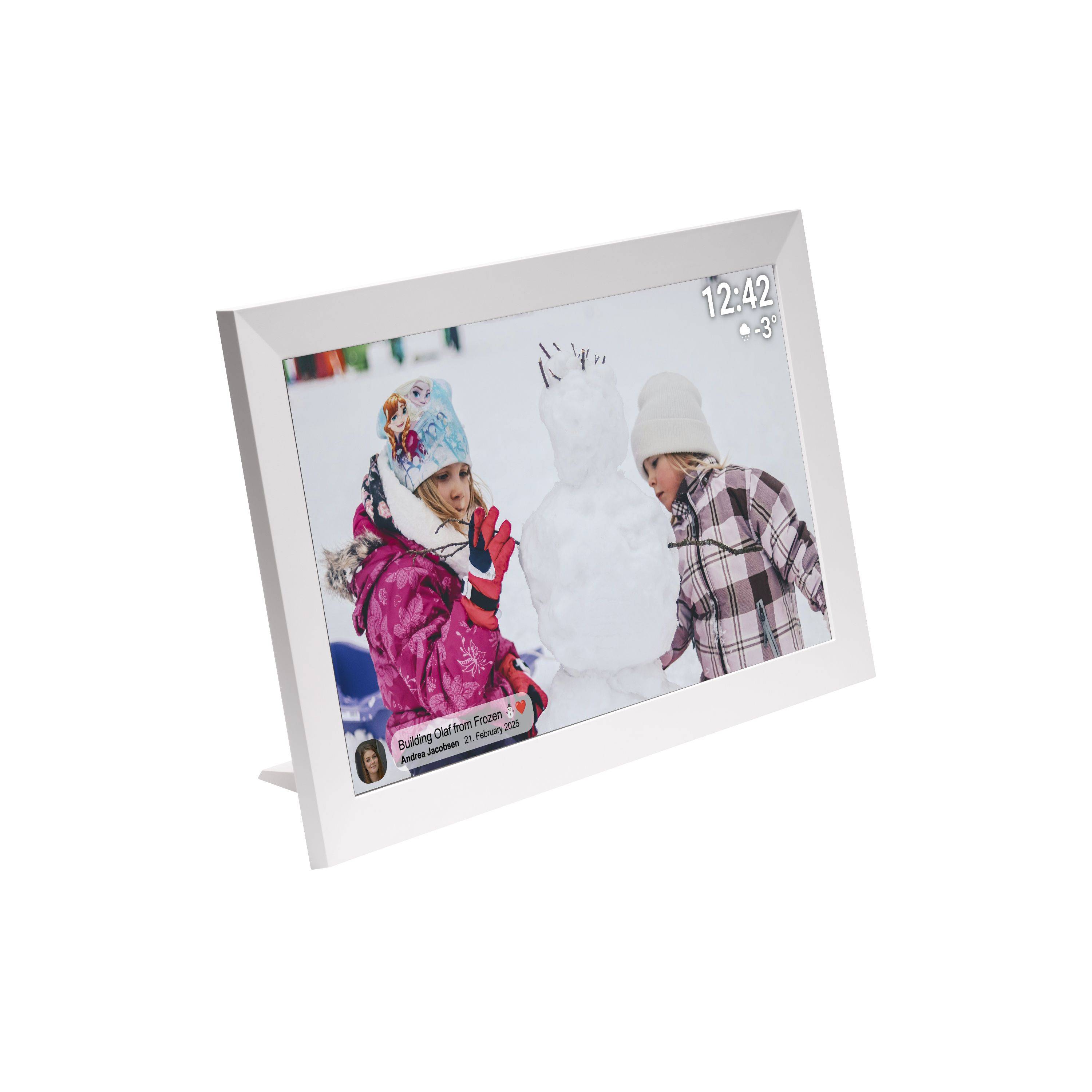 Denver PFF-1504W Digitaler 15,4″ WLAN Bilderrahmen mit Full HD Touchscreen und App Steuerung