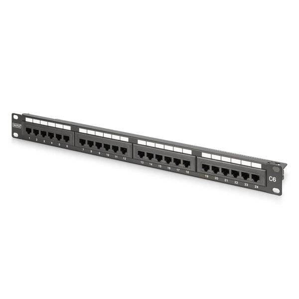 DIGITUS CAT 6 Klasse E Patch Panel ungeschirmt 24-port RJ45