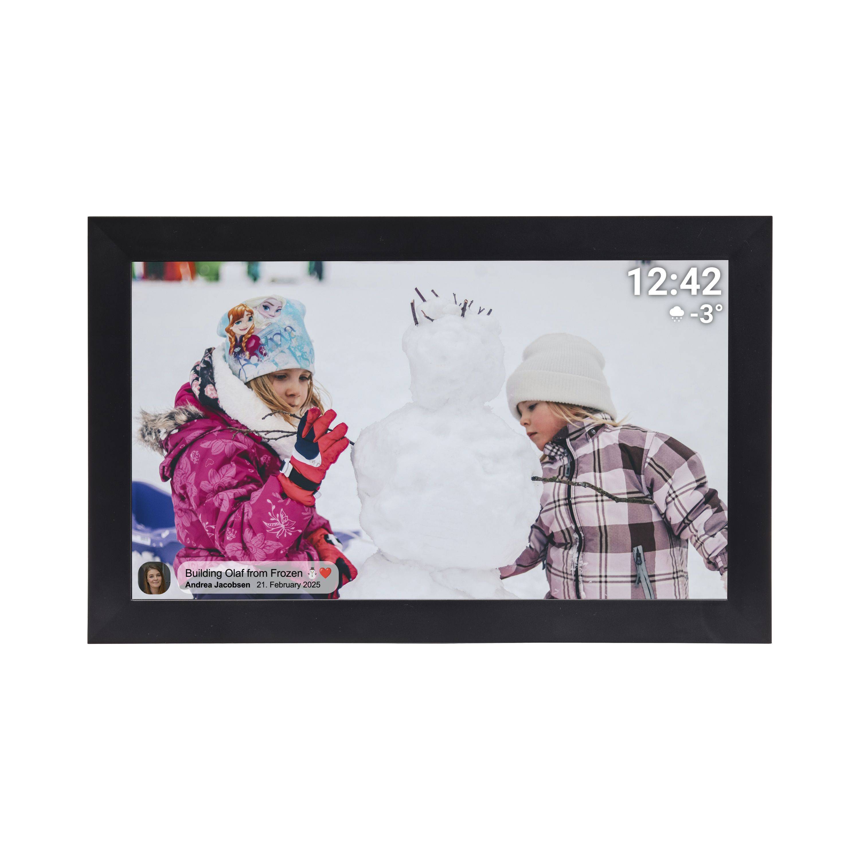 Denver PFF-1504B Digitaler 15,4″ WLAN Bilderrahmen mit Full HD Touchscreen und App Steuerung