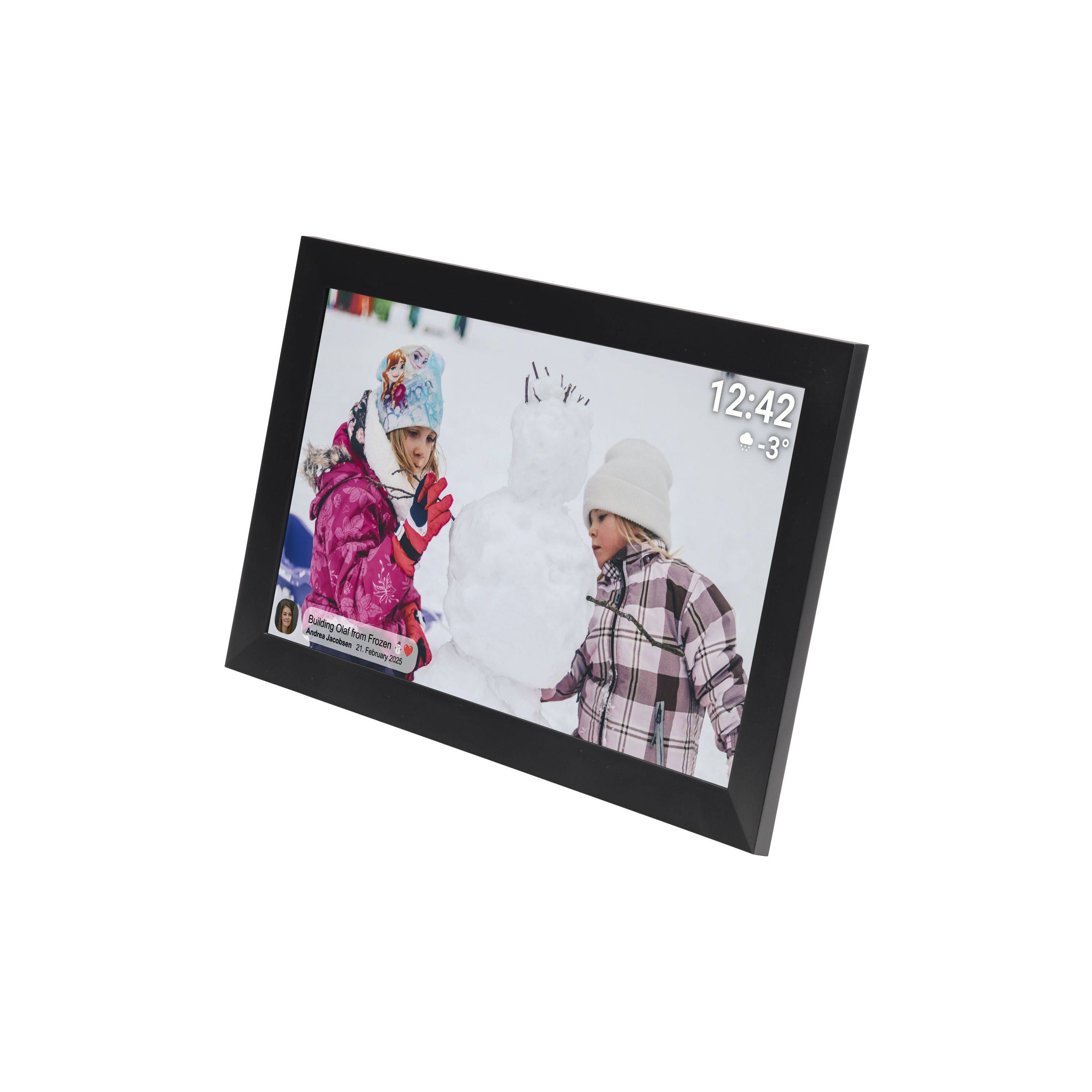 Denver PFF-1504B Digitaler 15,4″ WLAN Bilderrahmen mit Full HD Touchscreen und App Steuerung