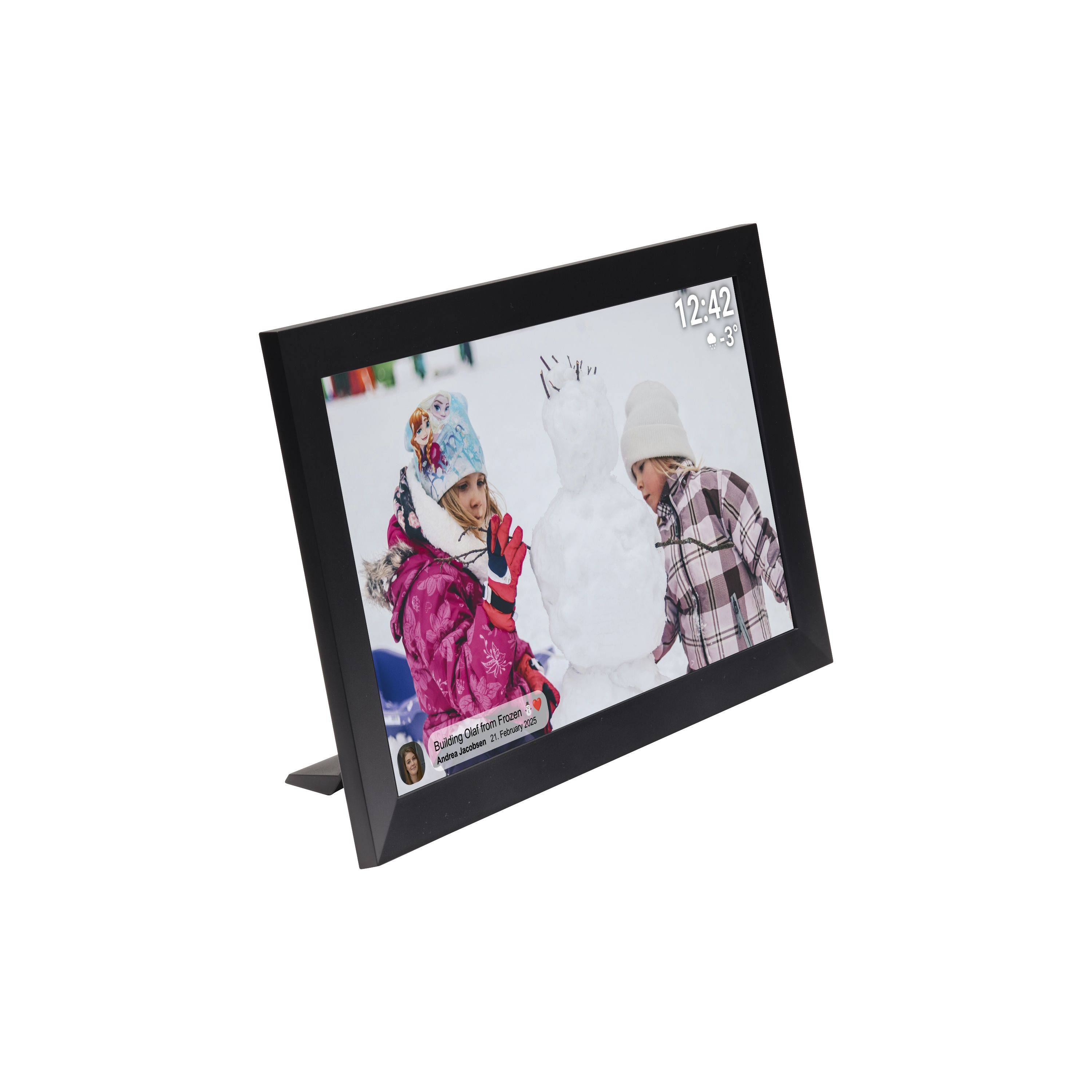 Denver PFF-1504B Digitaler 15,4″ WLAN Bilderrahmen mit Full HD Touchscreen und App Steuerung