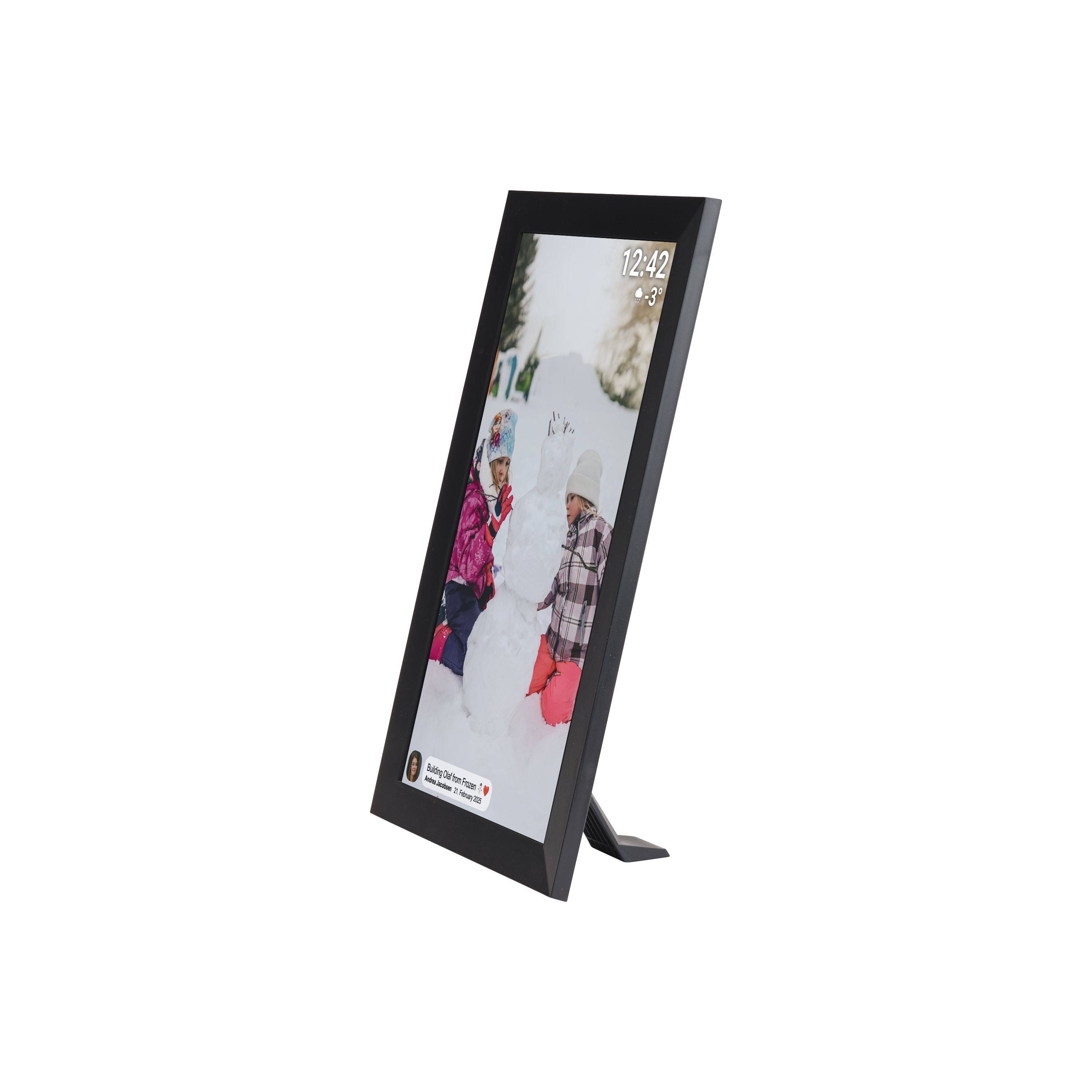 Denver PFF-1504B Digitaler 15,4″ WLAN Bilderrahmen mit Full HD Touchscreen und App Steuerung