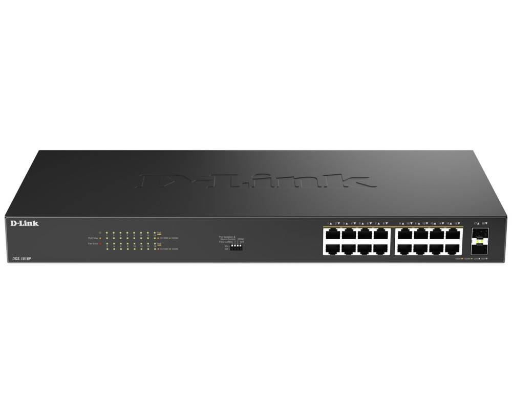 DLink Deutschland 18-P.-Gigabit-PoE+-Switch DGS-1018P/E