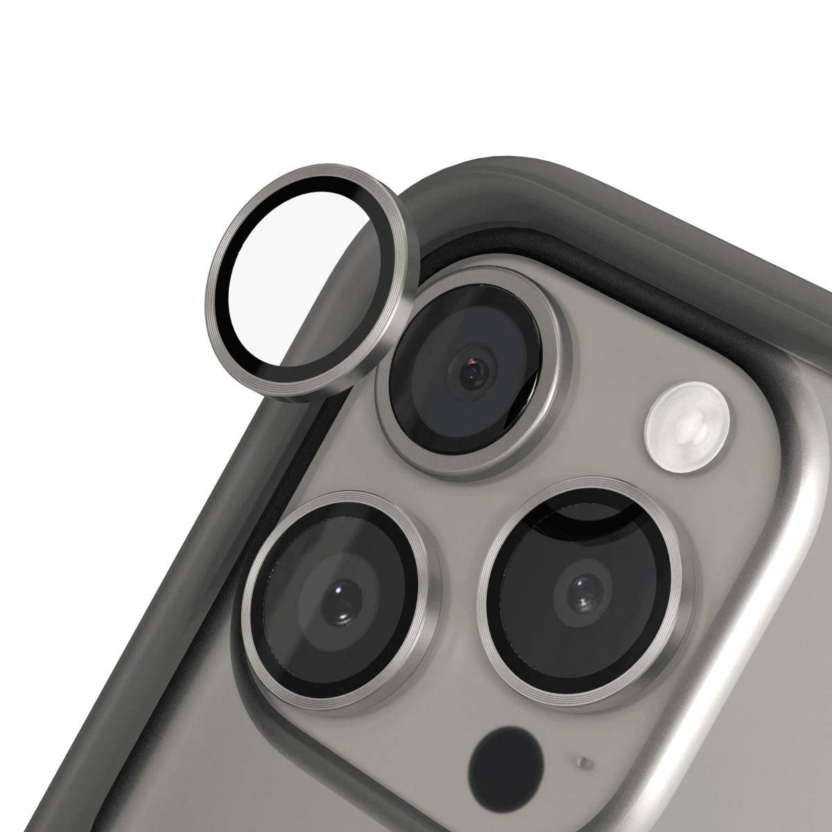 RHINOSHIELD Tempered Glass Lens Protector Natural Titanium für iPhone 15 Pro / 15 Pro Max #I