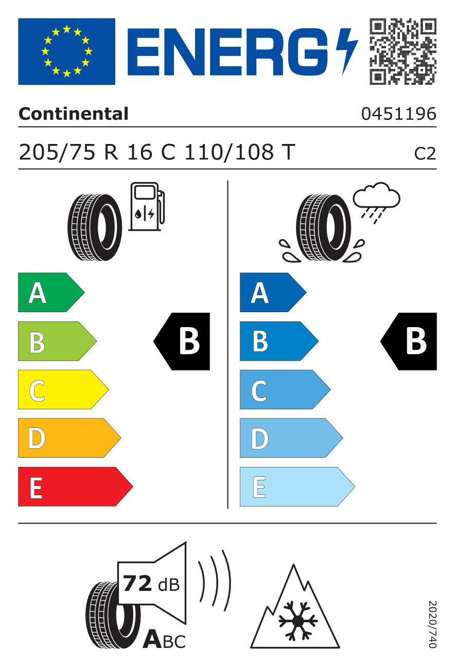 Continental VanContact A/S Ultra ( 205/75 R16C 110/108T 8PR EVc )
