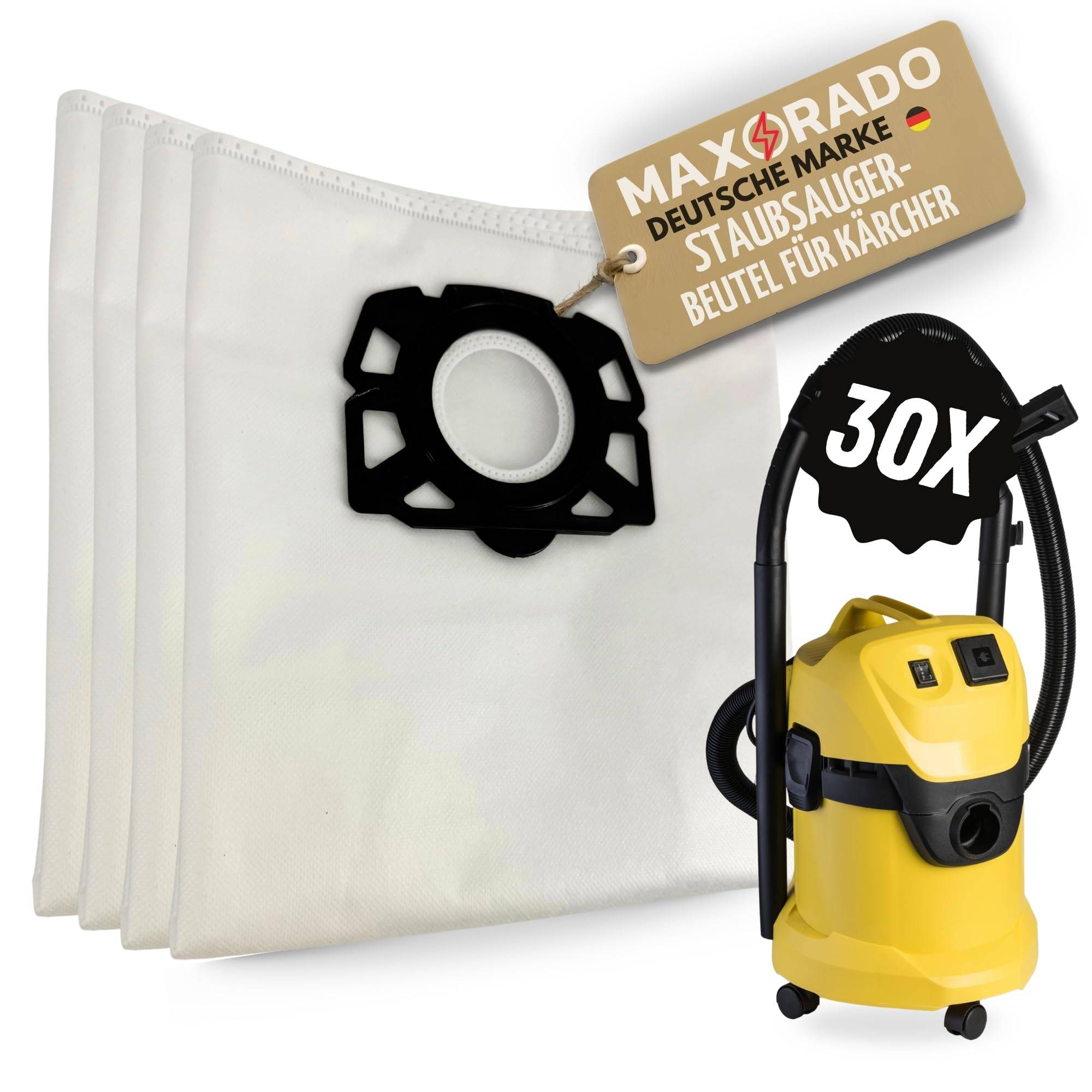 30x Staubsaugerbeutel für Kärcher KFI 487 Ersatz Beutel MV4 MV5 MV6 WD4 WD5 WD6 KWD6 KWD5 KNT4 WD 4.200 WD 5.800 2.863-006.0 Nass- und Trockensauger