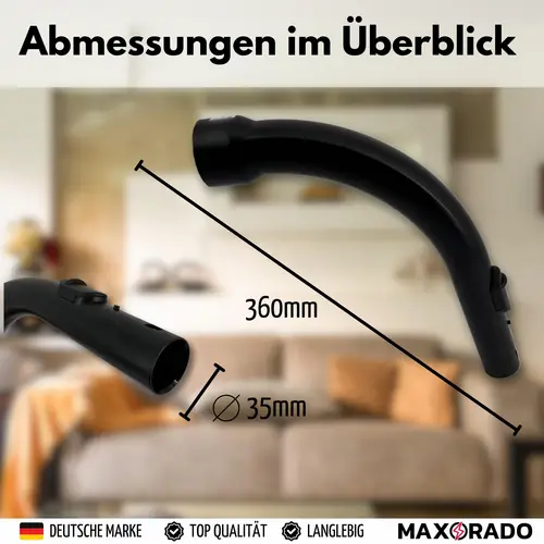 Staubsauger Handgriff 35 mm Hand Griff Schlauchgriff Ersatz Rohr kompatibel mit Ersatzteil für Miele Cat & Dog 800 5000 S4 Team Spirit S 323i 7100 Staubsauger Handgriff 35 mm Hand Griff Schlauchgriff Ersatz Rohr kompatibel mit Ersatzteil für Miele Cat & Dog 800 5000 S4 Team Spirit S 323i 7100