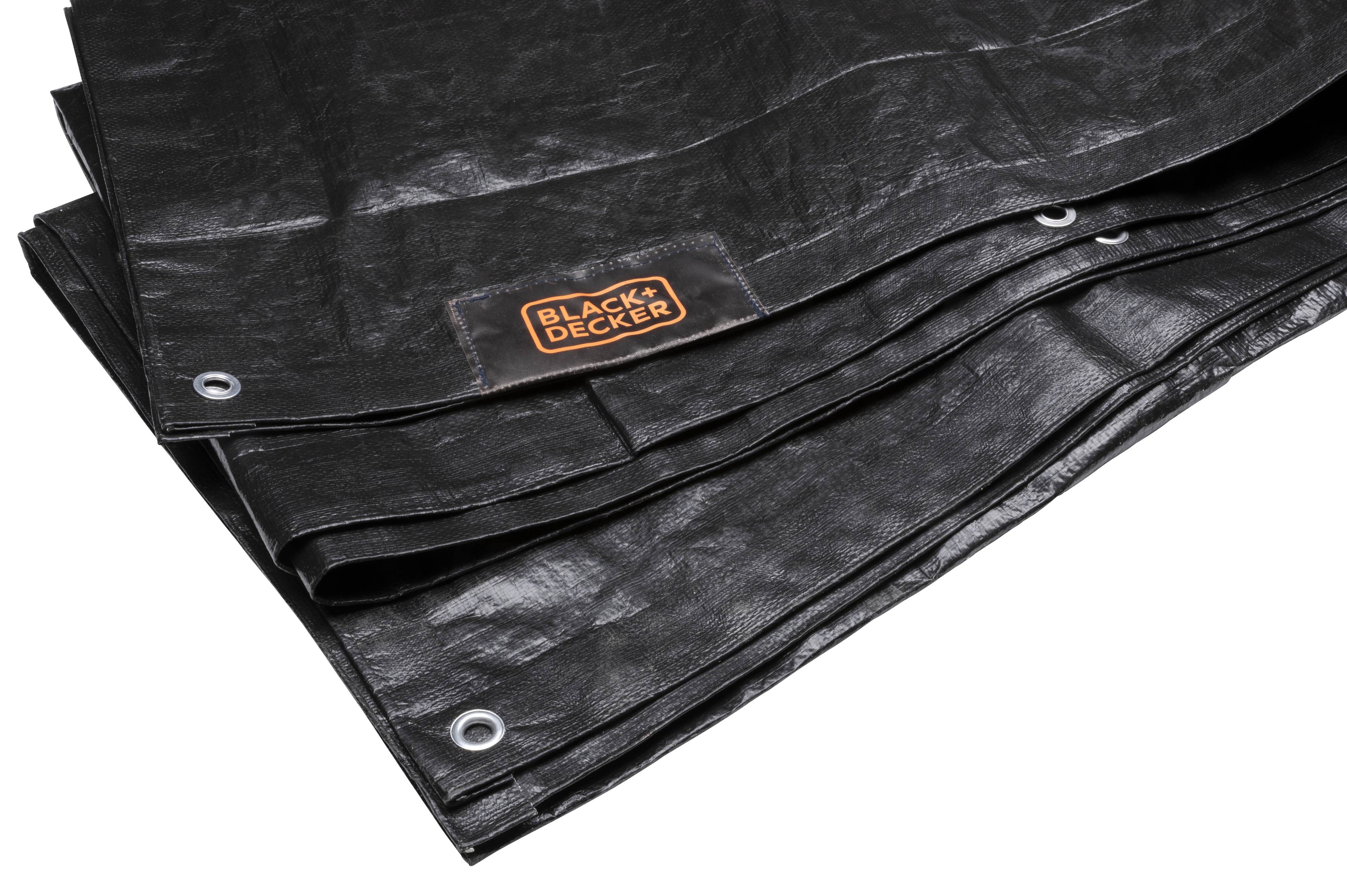 BLACK & DECKER Gewebeplane, 3x4m, schwarz