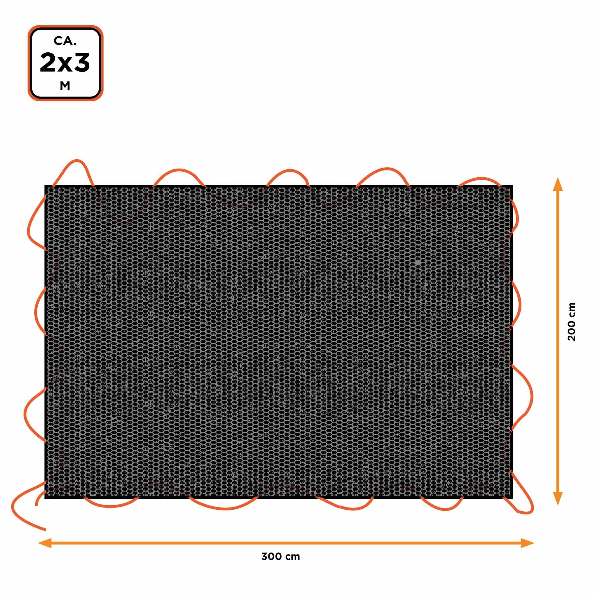 BLACK & DECKER Gewebeplane, 2x3m, schwarz