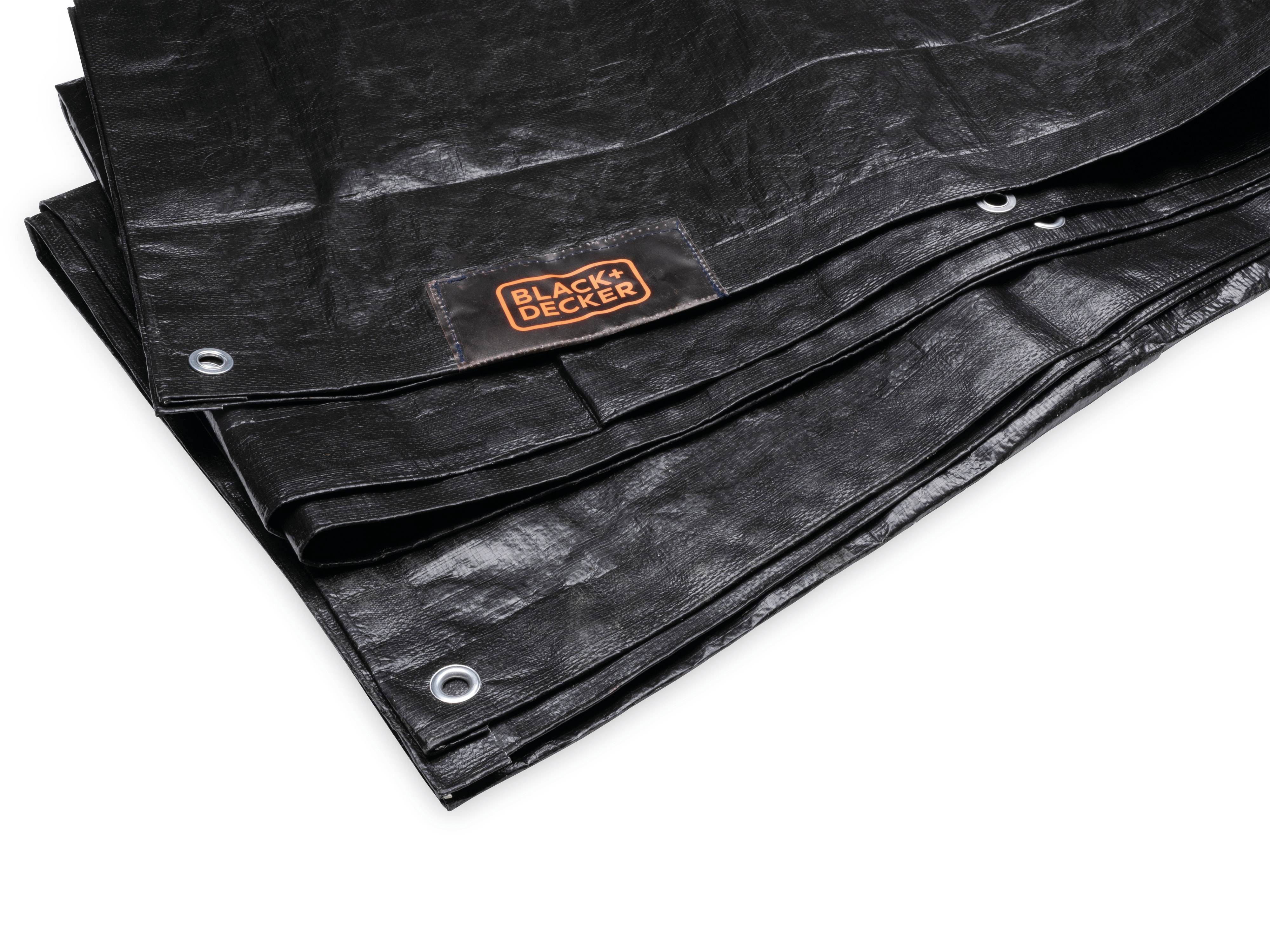 BLACK & DECKER Gewebeplane, 2x3m, schwarz