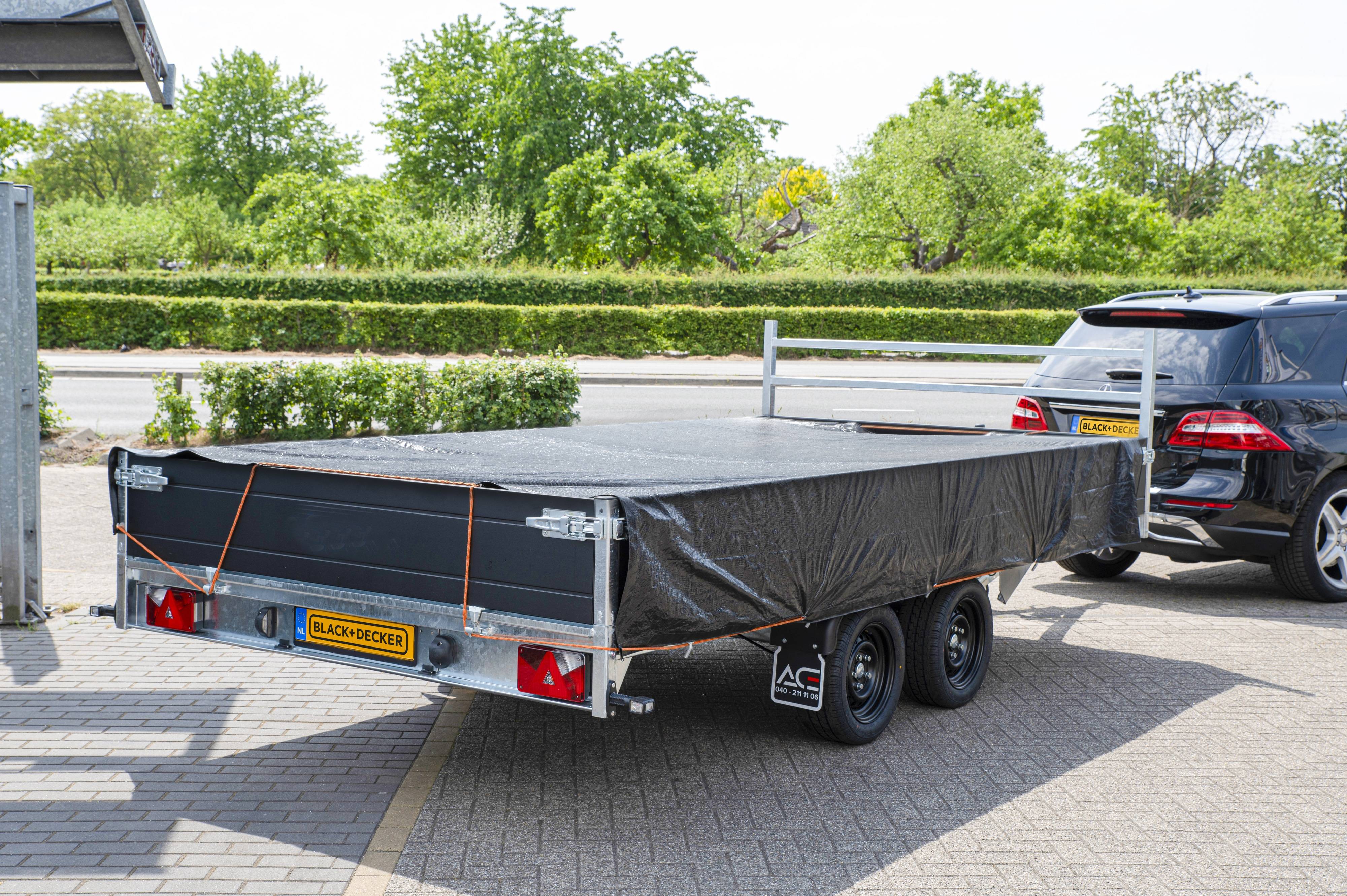 BLACK & DECKER Gewebeplane, 3x4m, schwarz