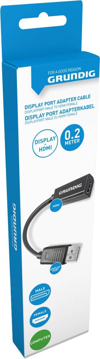 GRUNDIG DisplayPort-Adapter, 0,2 m