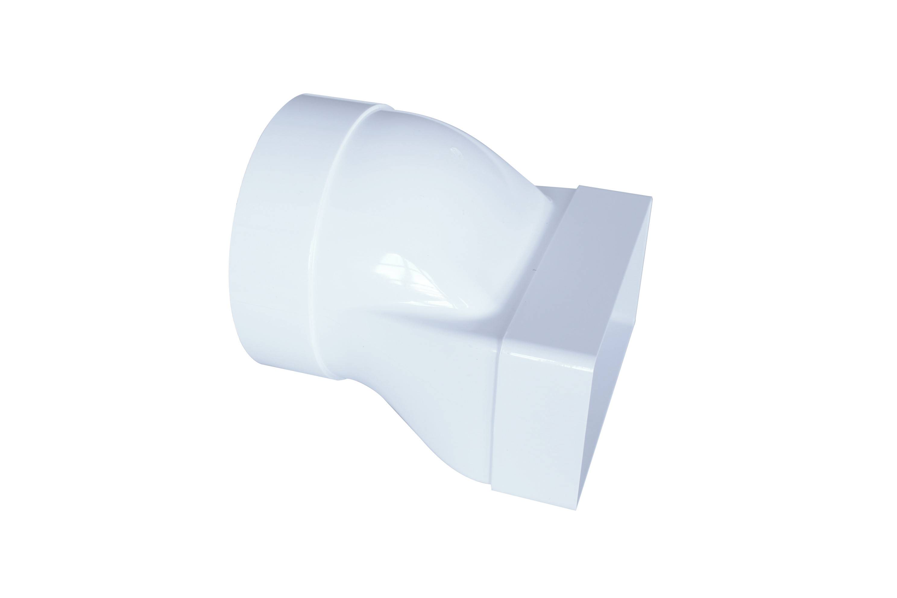 Rohradapter Flach - Rund Luftkanal Flat PVC 75-150 125 mm