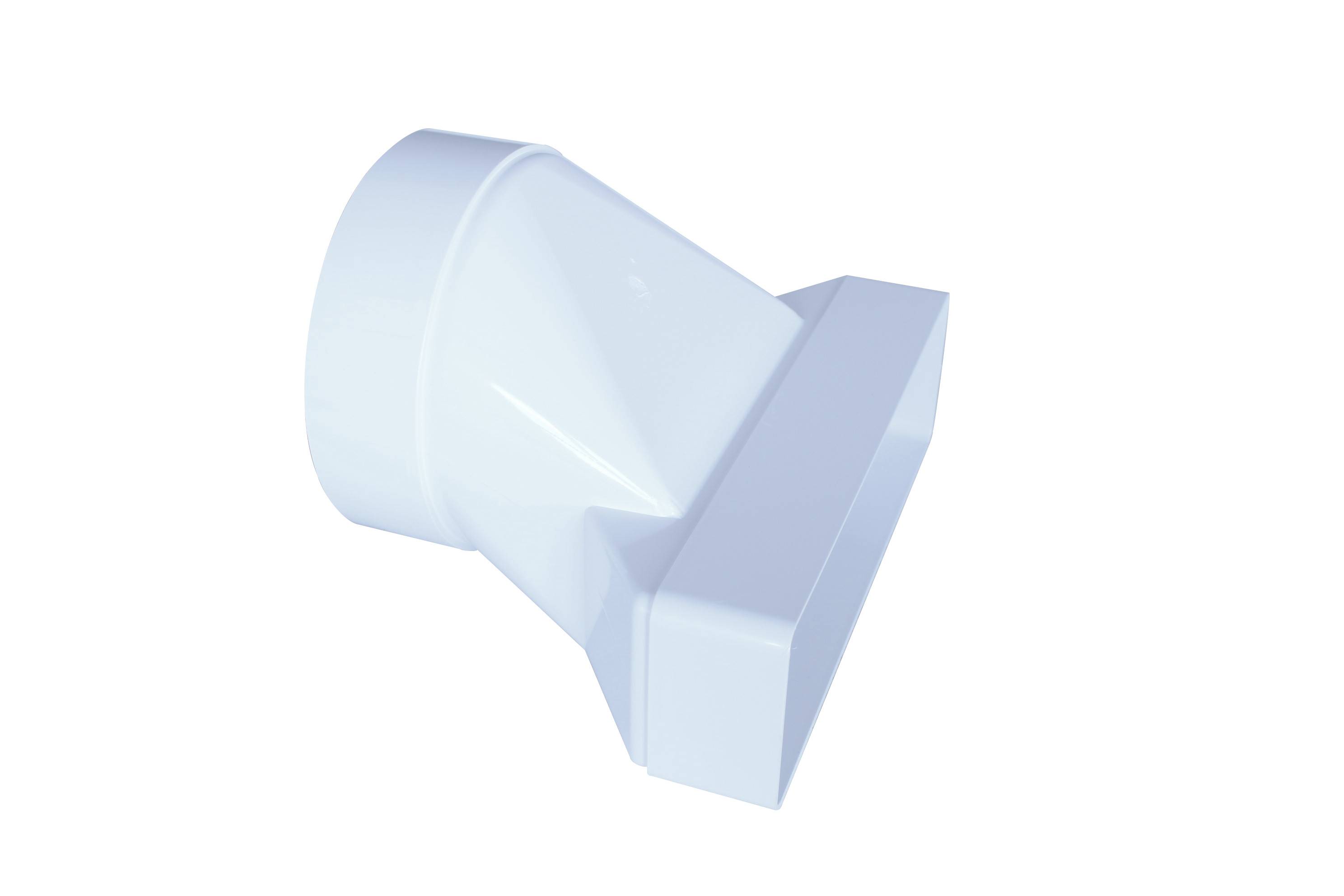 Rohradapter Flach - Rund Luftkanal Flat PVC 60-204 125 mm