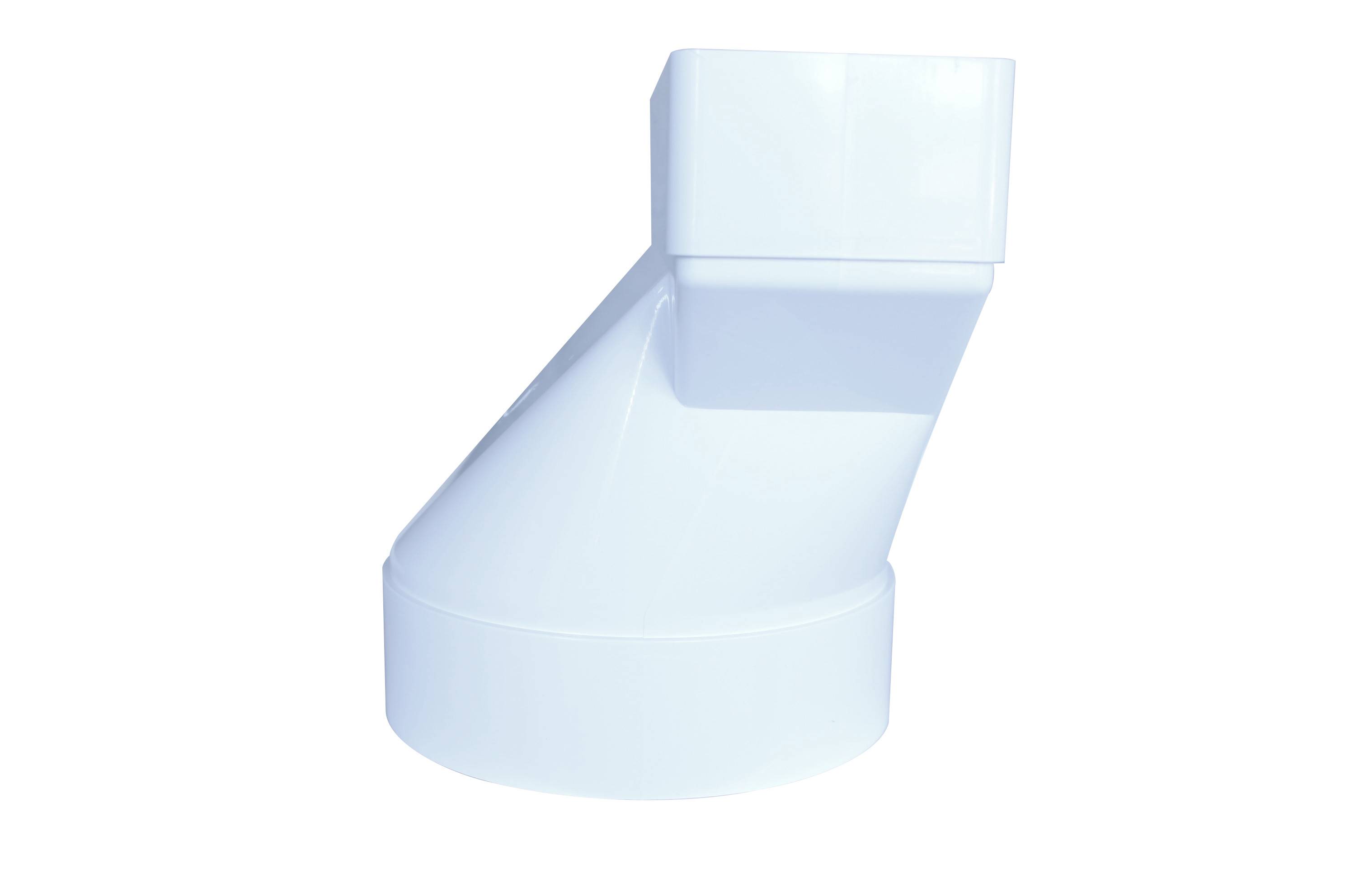 Rohradapter Flach - Rund Luftkanal Flat PVC 60-204 125 mm