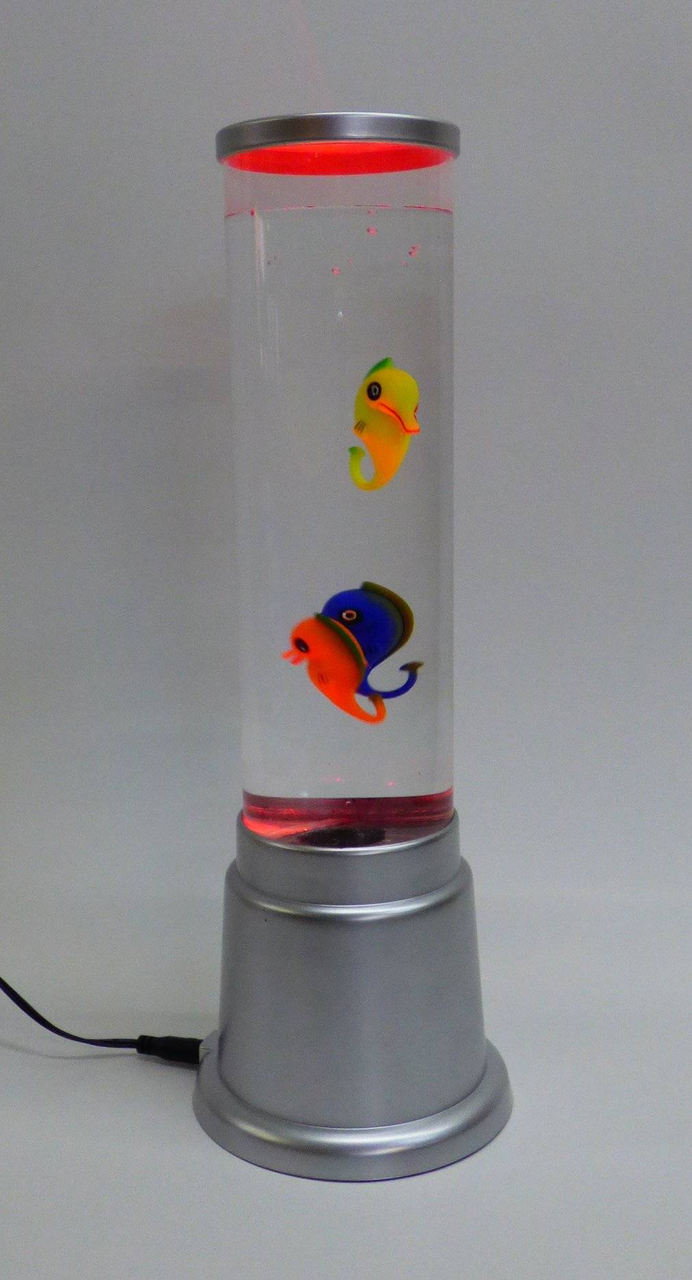 3476 Wassersäulen LED Lampe Höhe 360 mm 3 x Seepferdchen mit Netzteil