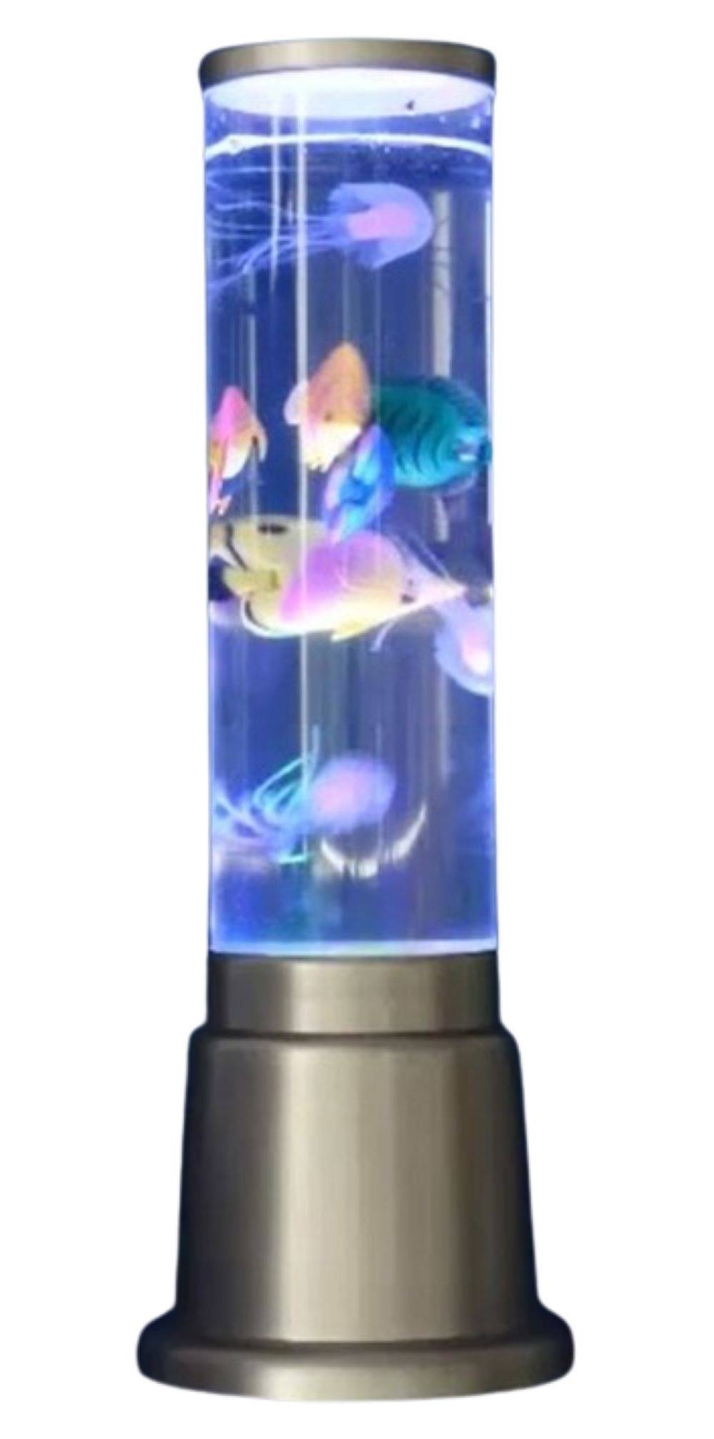 3496 Wassersäulen LED Lampe Höhe 360 mm 5 x bunte Fische mit Netzteil