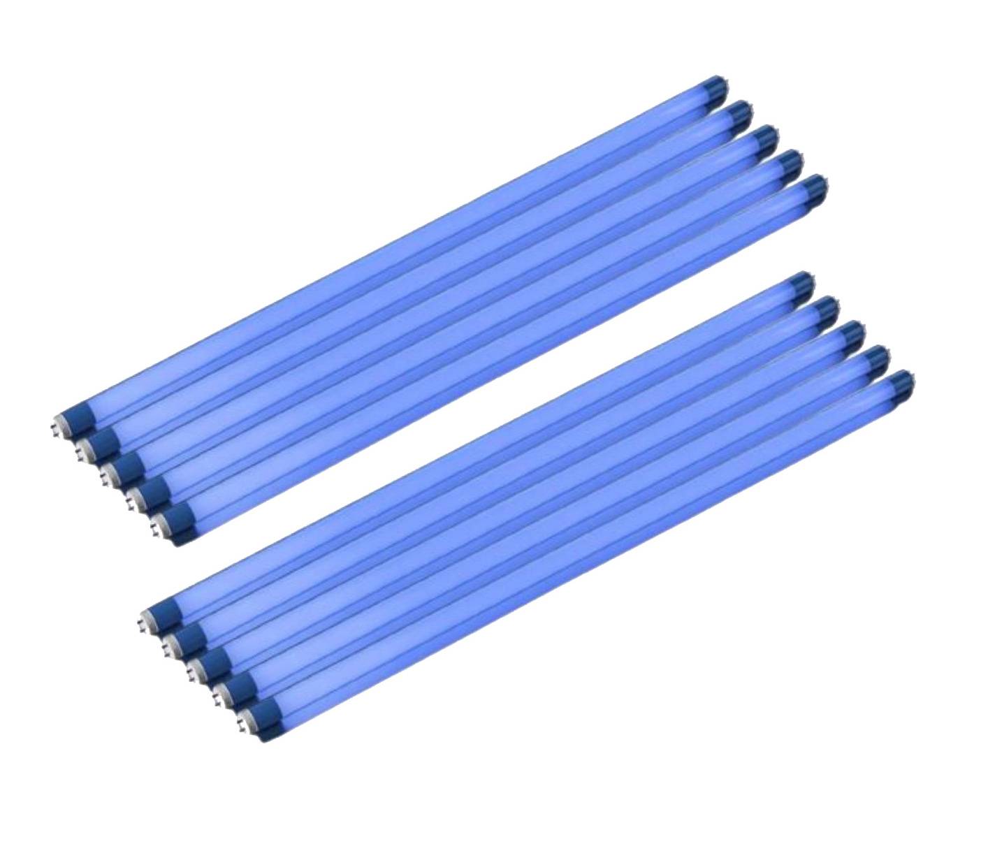 8737 LED Röhre 10erPack 230 Volt 10W T8 150cm 1000Lm Kunststoff Blau