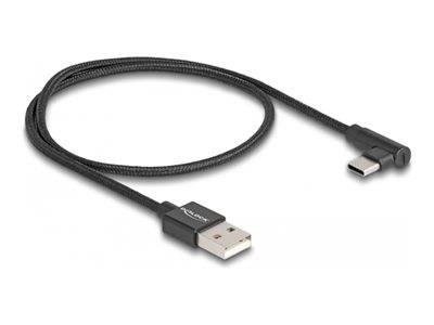 DELOCK USB 2.0 Kabel Typ-A St zu USB Type-C Stecker 0,5m Multimedia-Technik USB-Kabel
