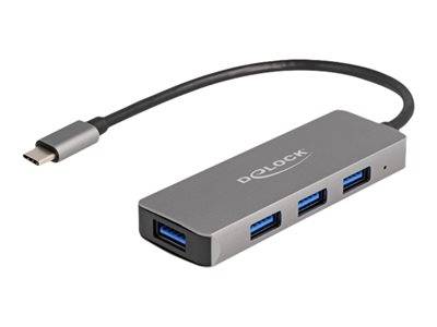 DELOCK 4 Port USB 5 Gbps Hubmit USB Type-C Anschluss Multimedia-Technik HUBs