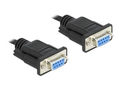 DELOCK Kabel Seriell Nullmodem D-Sub9 0,5m Bu mit St-Gehäuse Multimedia-Technik