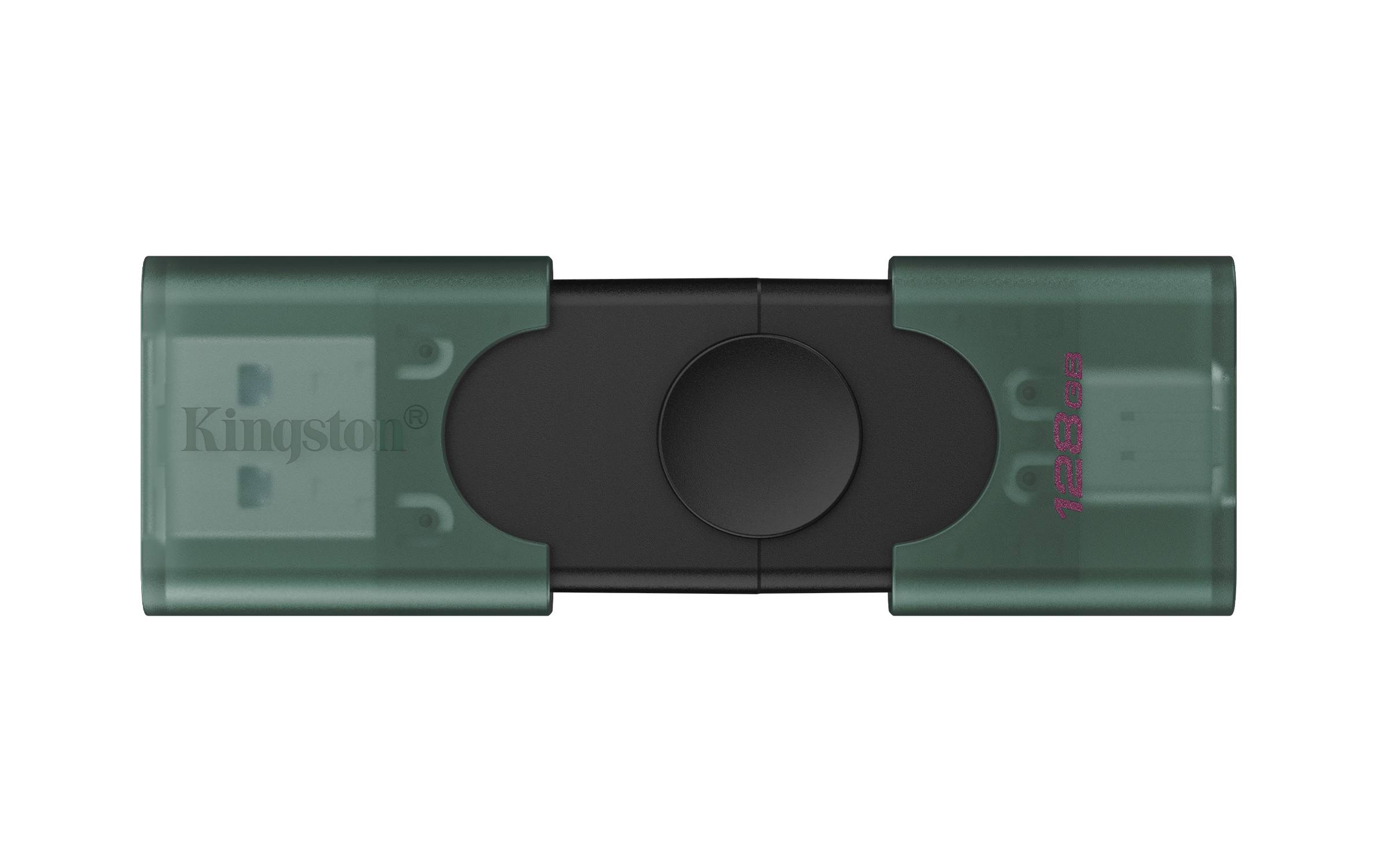 Kingston Technology DataTraveler DuoG2, 128 GB, USB Type-A / USB Type-C, 3.2 Gen 1 (3.1 Gen 1), Kappe, 10 g, Schwarz, Grün
