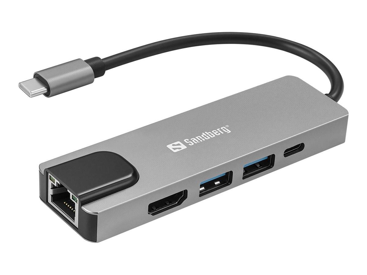 Sandberg - Dockingstation - USB-C - HDMI - 1GbE