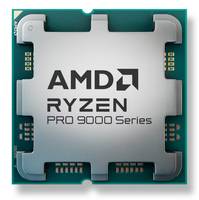AMD Ryzen PRO 9000 Serie Prozessor, dargestellt in einem quadratischen Metallgehäuse mit sichtbaren Pins an den Seiten.