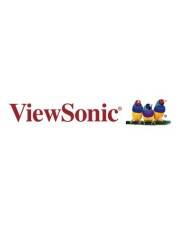 ViewSonic-Logo mit drei farbigen Vögeln auf weißem Hintergrund.