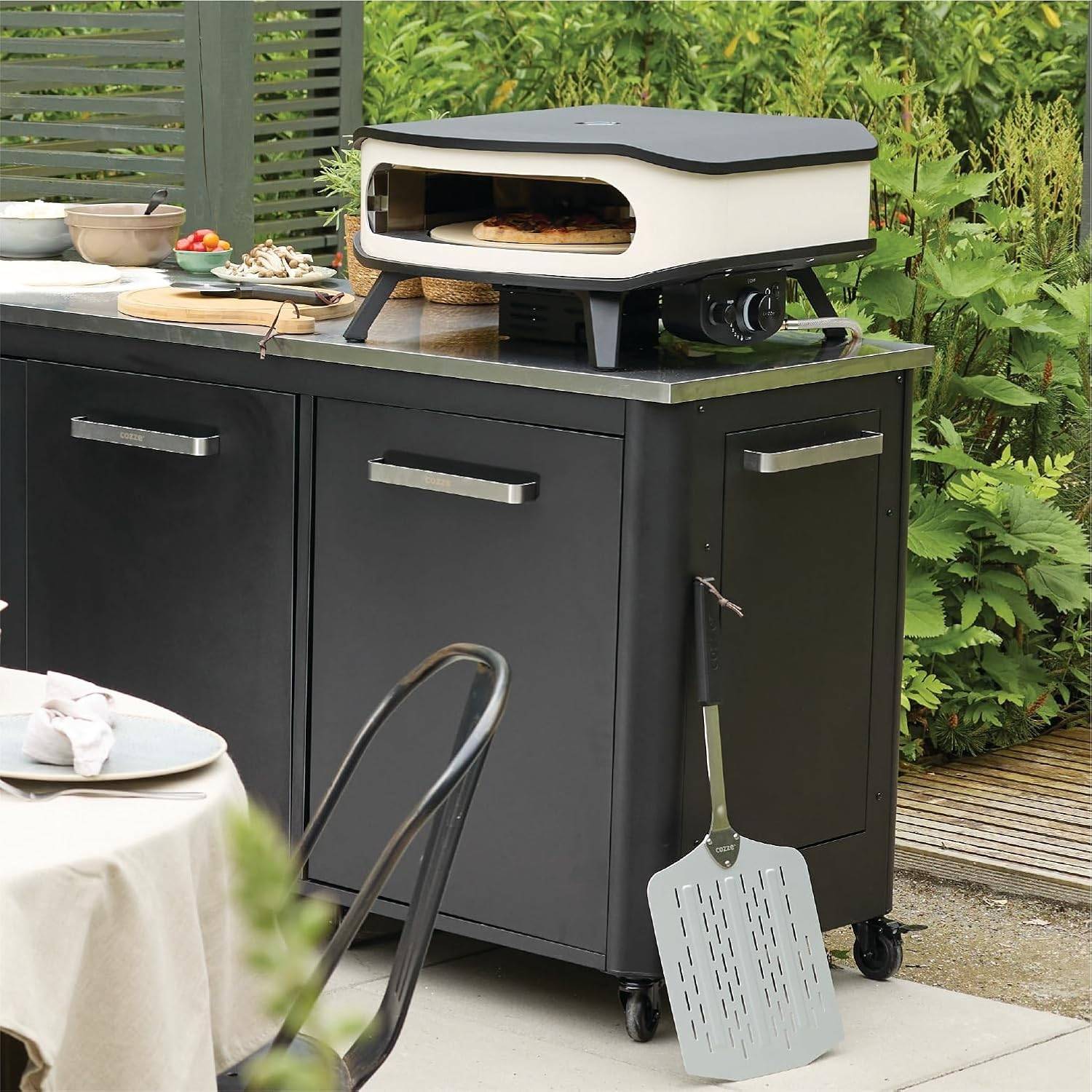 COZZE Pizzaofen mit rotierendem Pizzastein 17 Zoll Gasofen