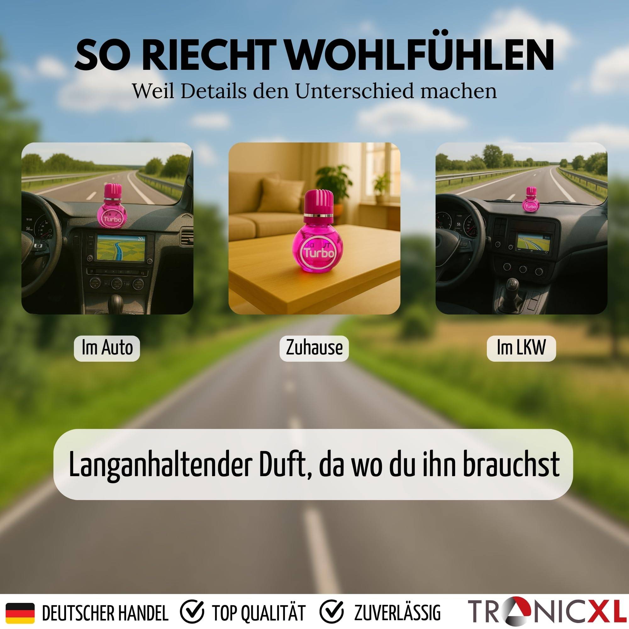 150ml Lufterfrischer kompatibel mit Poppy Turbo kompatibel mit All Ride Lavendel