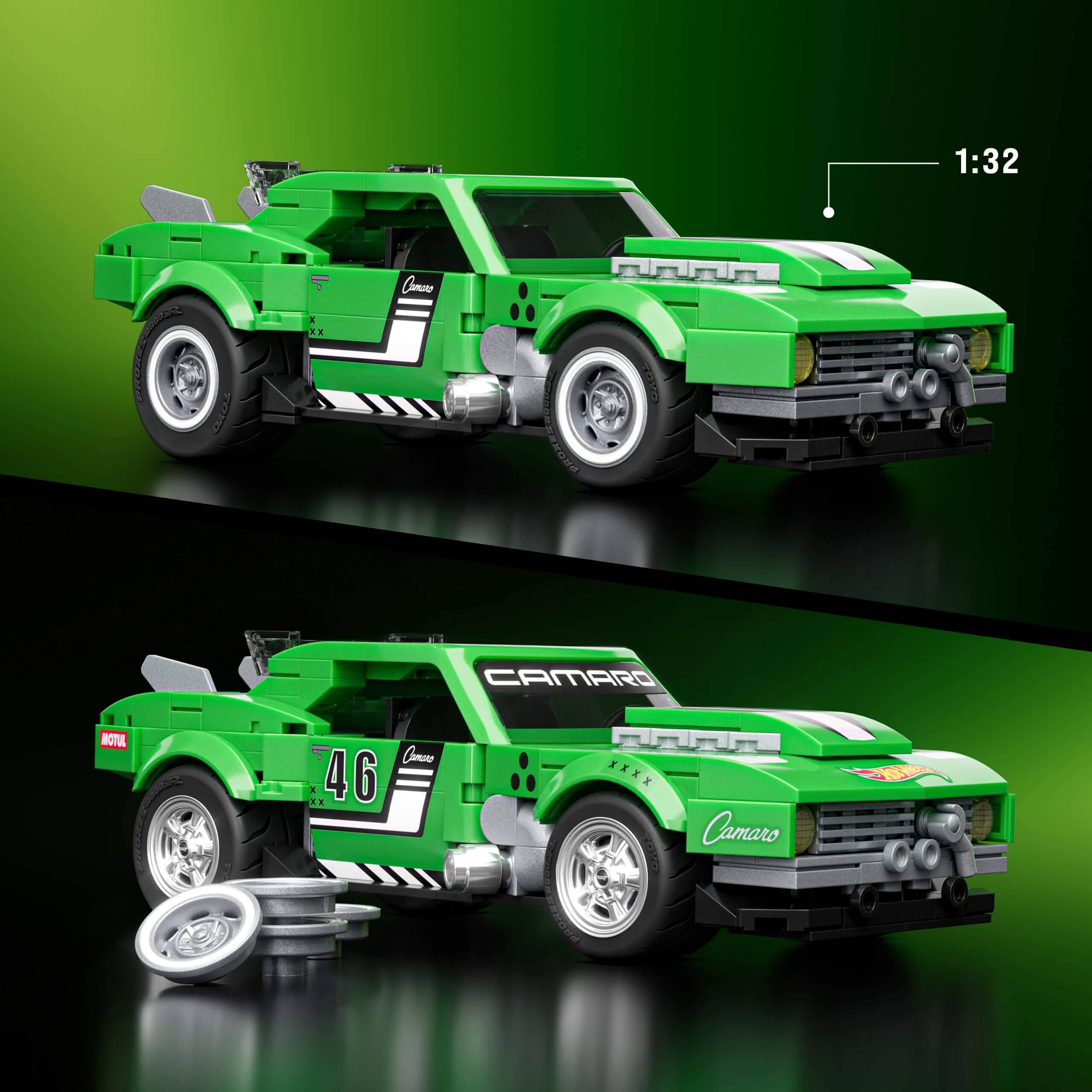 Mattel JFT16 - Mattel Brick Shop HW SPEED SERIES CAMARO