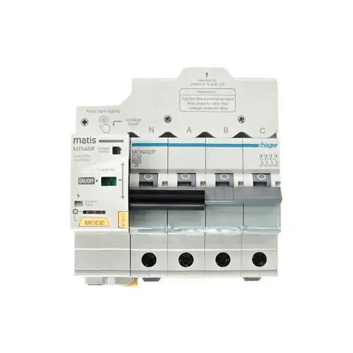 Matis MT84SR Wiedereinschaltautomat 2-polig, LS 16A/32A, Überspannungs- und Unterspannungsschutz, ferngesteuert Matis MT84SR Wiedereinschaltautomat 2-polig, LS 16A/32A, Überspannungs- und Unterspannungsschutz, ferngesteuert