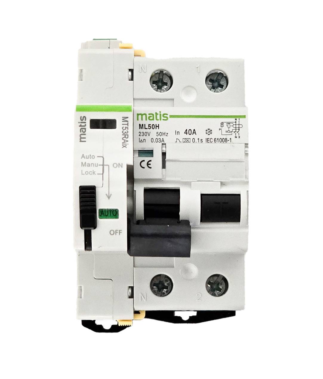 Matis MT53RAi Auto Recloser für FI 40A/30mA, 2-pol, Wiedereinschaltautomat, Fernsteuerung, 18mm