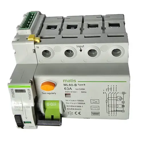 Matis Autorecloser mit FI-Schutzschalter Typ B allstromsensitiv,Wiedereinschaltautomat für Wallbox und PV 4 Pol 25A 30mA Matis Autorecloser mit FI-Schutzschalter Typ B allstromsensitiv,Wiedereinschaltautomat für Wallbox und PV 4 Pol 25A 30mA