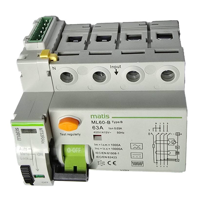 Matismart Autorecloser mit FI-Schutzschalter Typ B allstromsensitiv,Wiedereinschaltautomat für Wallbox und PV 4 Pol 25A 30mA