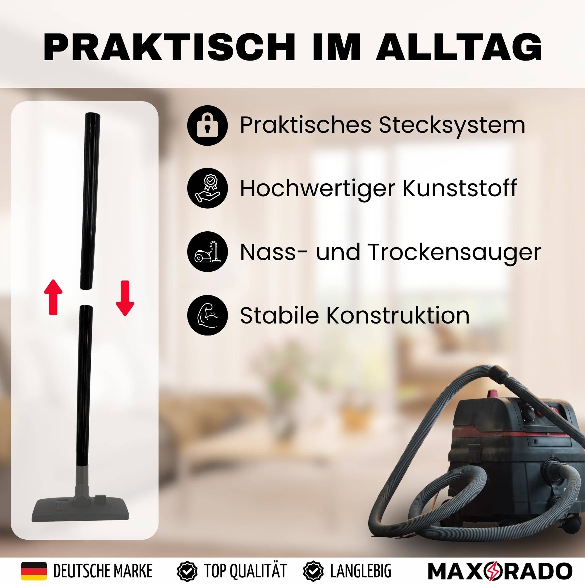 Staubsaugerrohr kompatibel mit Stihl SE 61 62 33 122 133 ME EU