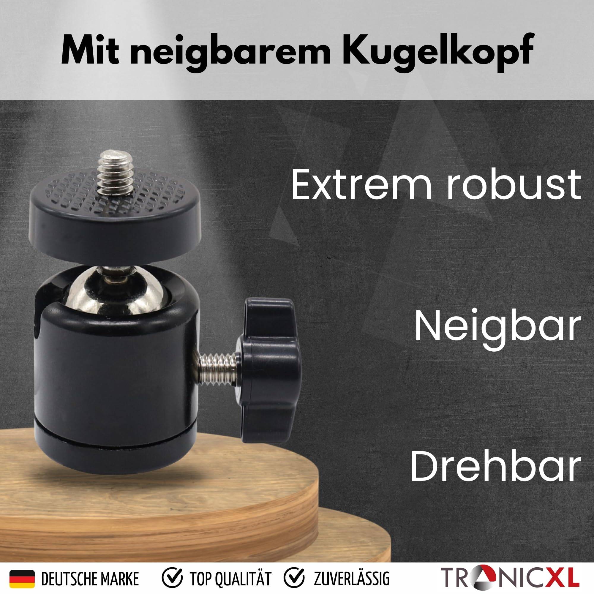 Smartphone Halterung mit Kugelkopf für Blitzschuh für Kamera Befestigung Handy kompatibel mit iPhone Handyhalterung Stativ Adapter ColdShoe Kaltschu